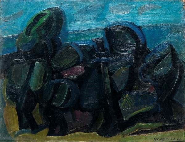 Pietro Cascella : Alberi  (1946)  - Olio su tela - Auction Autori dell'800-900, Grafica ed Edizioni - I - Galleria Pananti Casa d'Aste