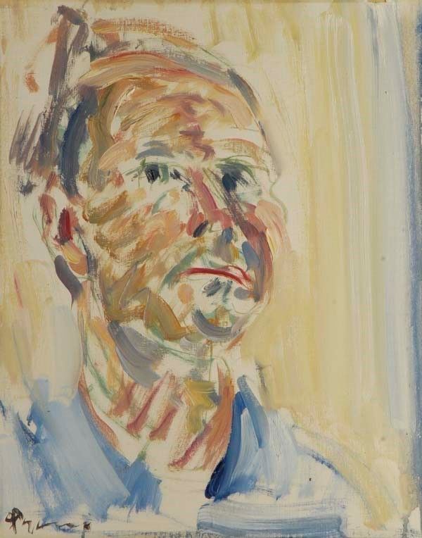 Enzo Pregno : Autoritratto  - Olio su tela - Auction Autori dell'800-900, Grafica ed Edizioni - I - Galleria Pananti Casa d'Aste