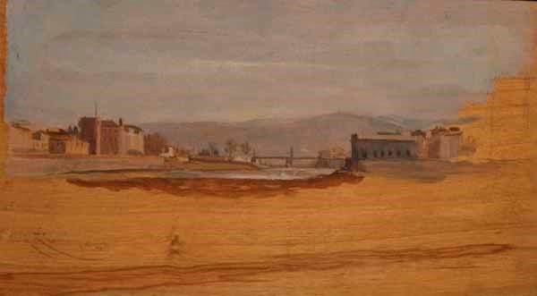 Renato Zini - Paesaggio con ponte
