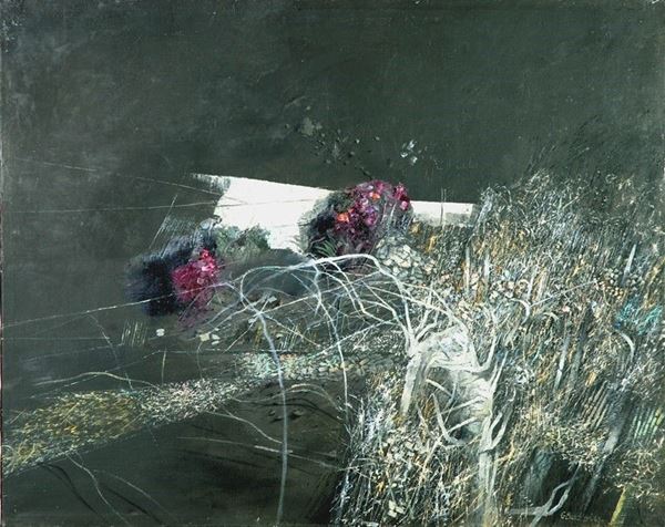 Giuseppe Romagnoni : Giardino di notte  (1963)  - Olio su tela - Asta STORART - ARTE MODERNA E CONTEMPORANEA - IV - Galleria Pananti Casa d'Aste
