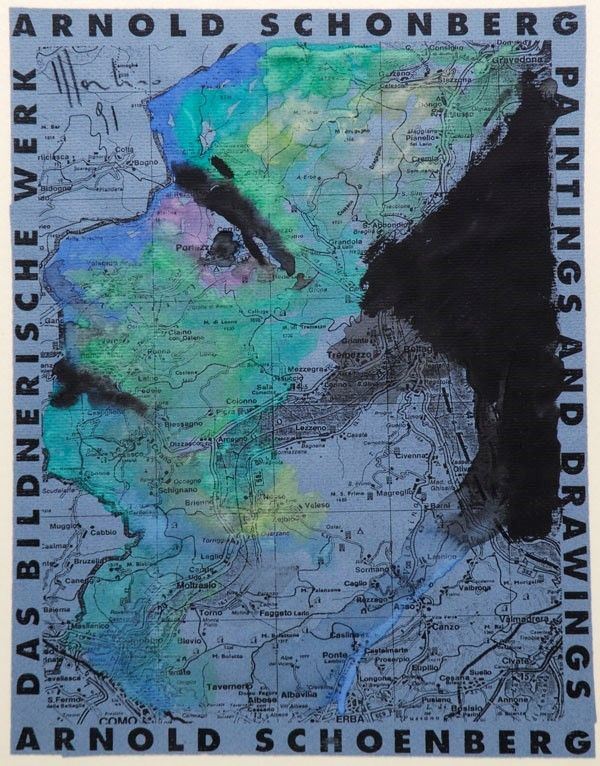 Aldo Mondino : Omaggio ad Arnold Schonberg pittore  (1991)  - Tecnica mista su carta - Auction Autori del XIX e XX sec., arte moderna e contemporanea - I - Galleria Pananti Casa d'Aste