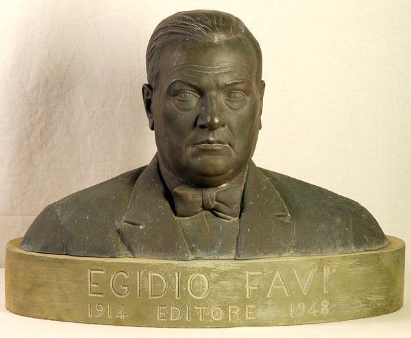 Anonimo, XX sec. : Busto di Egidio Favi  - Scultura in metallo brunito - Auction STORART - ARTE MODERNA E CONTEMPORANEA - IV - Galleria Pananti Casa d'Aste