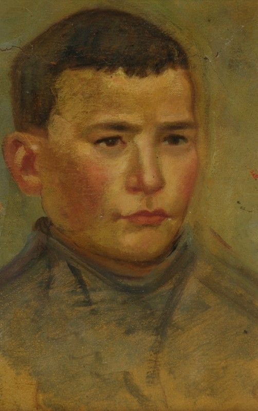 Anonimo, XX sec. : Volto di ragazzo  - Auction AUTORI DEL XIX E XX SEC - Galleria Pananti Casa d'Aste