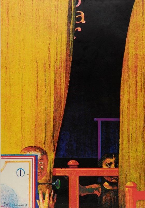 Leonardo Cremonini : Senza titolo  (1975)  - Serigrafia a colori su pvc - Asta Arte Moderna e Contemporanea Grafica ed Edizioni - Galleria Pananti Casa d'Aste