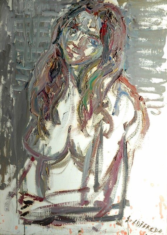 Silvio Loffredo : Ritratto di donna  (1972)  - Olio su cartone telato - Auction ASTA A TEMPO - Autori dell'800-900, Moderni e Contemporanei, Grafica ed Edizioni - I - Galleria Pananti Casa d'Aste