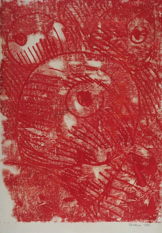 Venturino Venturi : Ventre  (1973)  - Olio su carta - Auction Autori dell'800-900, Grafica ed Edizioni - I - Galleria Pananti Casa d'Aste