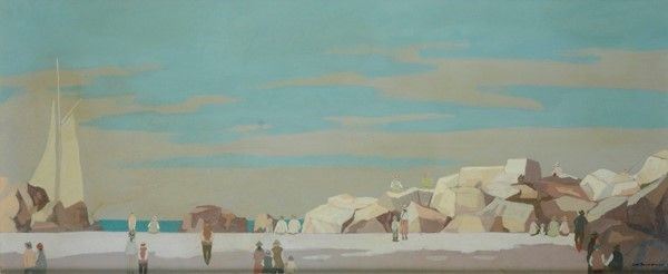 Marcello Boccacci - Paesaggio con Figure