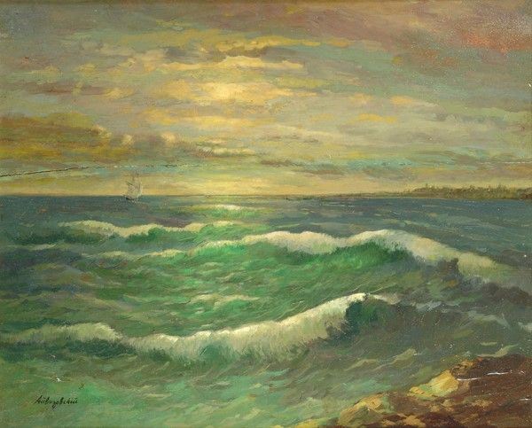 Ivan Constantinovich Aivazovsky,Attr. a Ivan Constantinovich Aivazovsky - Marina