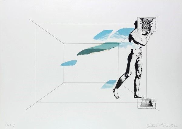 Giulio Paolini : Cariatide  (1982)  - Litografia a colori - Asta Autori dell'800-900 - I - Galleria Pananti Casa d'Aste