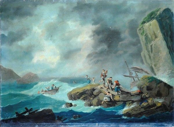 Attr. a Jean Pillement - La Tempesta