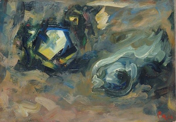 Enzo Pregno : Natura morta  (1938)  - Olio su tavola - Asta Arte Moderna e Contemporanea - Galleria Pananti Casa d'Aste