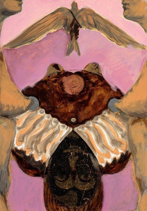 Bruno Ceccobelli : Senza titolo  - Olio su cartoncino - Auction Autori dell'800-900, Grafica ed Edizioni - I - Galleria Pananti Casa d'Aste