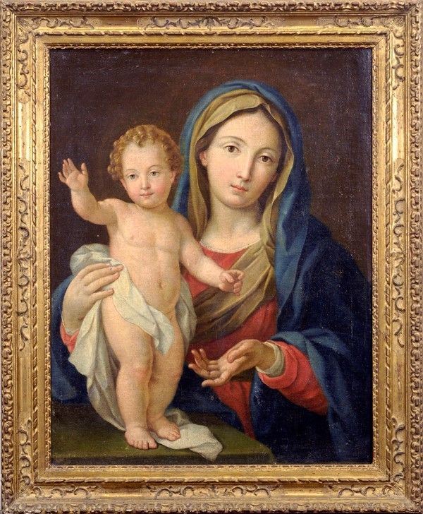 Scuola Romana, inizi XVIII sec. - Madonna con Bambino