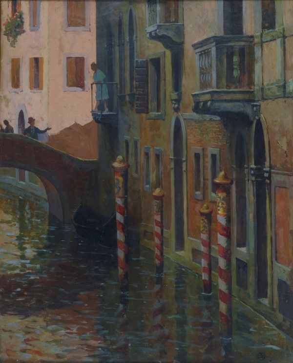 Nino della Gatta - Canale a Venezia