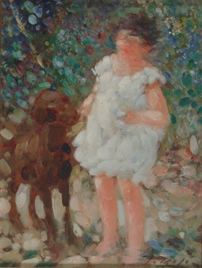 Bimba con Cane