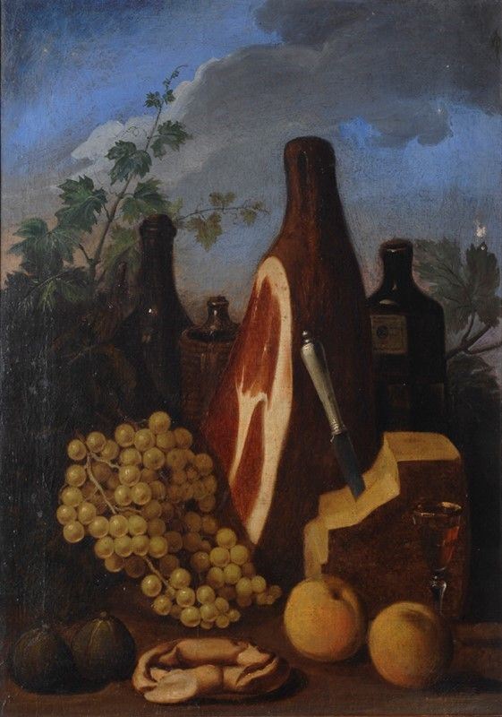 Scuola Toscana, XVII sec. : Natura morta  - Olio su tela - Auction ANTIQUARIATO - Galleria Pananti Casa d'Aste