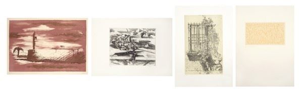 Lot consisting of four graphic works