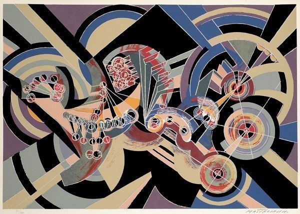Umberto Mastroianni : Composizione  - Serigrafia - Auction ASTA A TEMPO - Autori dell'800-900, Moderni e Contemporanei, Grafica ed Edizioni - I - Galleria Pananti Casa d'Aste