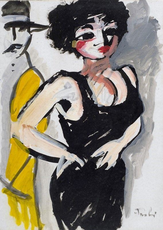 Bruno Paoli : Figura  - Olio su carta riportata su tela - Auction Autori dell'800-900, Grafica ed Edizioni - I - Galleria Pananti Casa d'Aste