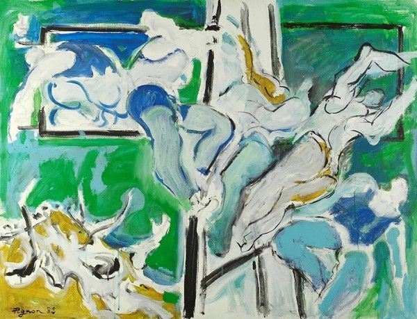 Edouard Pignon : Haute tension  (1982)  - Olio su tela - Auction Arte Moderna e Contemporanea Grafica ed Edizioni - Galleria Pananti Casa d'Aste