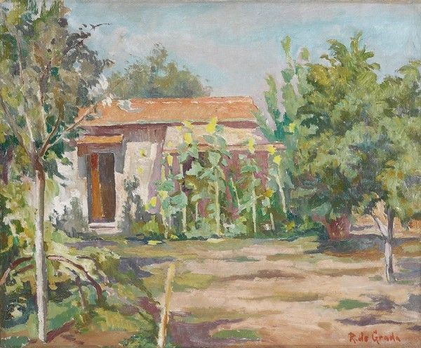 Raffaele De Grada : Paesaggio della Versilia  (anni '30)  - Olio su tela - Auction Autori dell'800 e 900 - Galleria Pananti Casa d'Aste