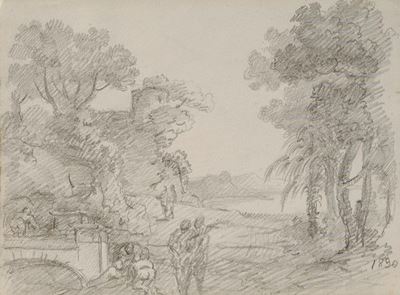 Paesaggio con Figure (fronte/retro)