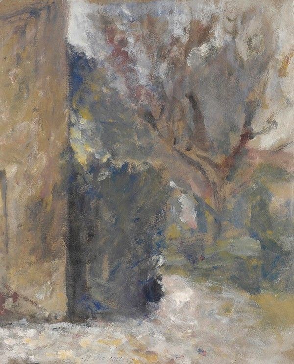 Mario Marcucci : Interno di villa  (1952)  - Olio su cartone - Auction AUTORI DEL XX SEC - Galleria Pananti Casa d'Aste