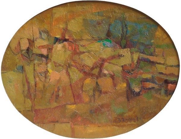 Enzo Brunori : La via delle gabbie  (1967)  - Olio su tela - Auction Arte Moderna e Contemporanea Grafica ed Edizioni - Galleria Pananti Casa d'Aste