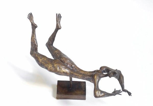 Luciano Minguzzi : Bozzetto per nuotatrice 2  (1990)  - Multiplo in bronzo - Asta STORART: Dipinti, oggetti, arredi dal XVII al XX sec. - II - Galleria Pananti Casa d'Aste