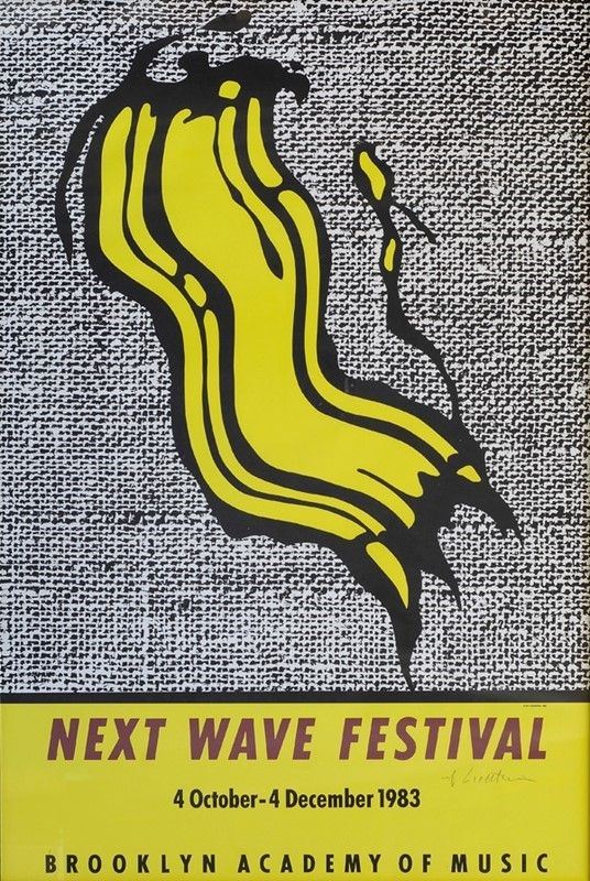 Roy Lichtenstein : Next Wave Festival, Brooklyn Academy of Music Poster  (1983)  - Manifesto (offset lithograph) - Asta Grafica ed edizioni - Galleria Pananti Casa d'Aste