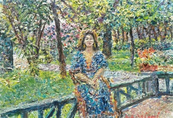 Guido Borgianni - Donna in giardino