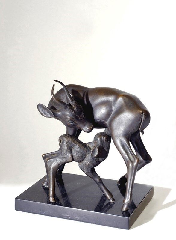 Sirio Tofanari : Cerbiatti  - Bronzo - Auction Autori dell'800-900, Grafica ed Edizioni - I - Galleria Pananti Casa d'Aste