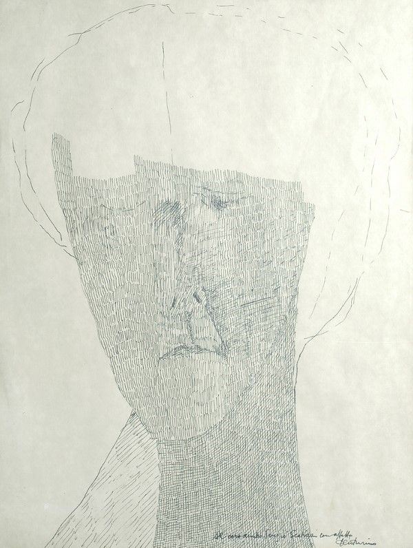 Venturino Venturi : Volto  - Inchiostro su carta - Auction ASTA A TEMPO - Autori dell'800-900, Moderni e Contemporanei, Grafica ed Edizioni - I - Galleria Pananti Casa d'Aste