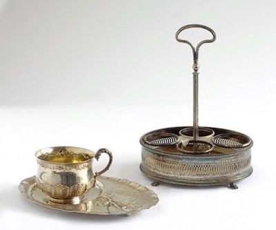 Tazza con Piatto Ovale