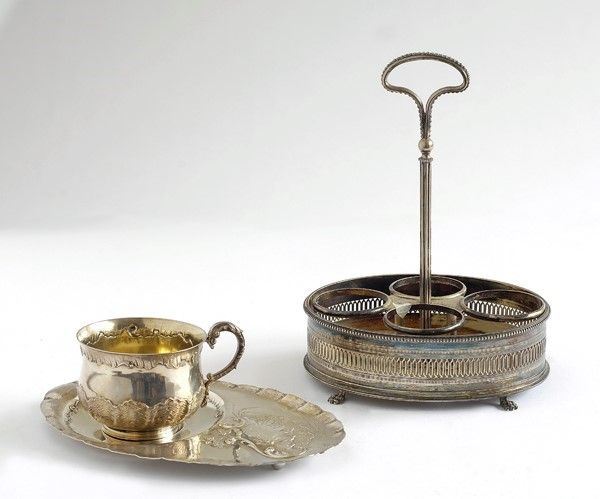 Tazza con Piatto Ovale