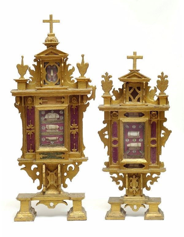 Coppia di reliquiari  - Asta Antiquariato - Galleria Pananti Casa d'Aste