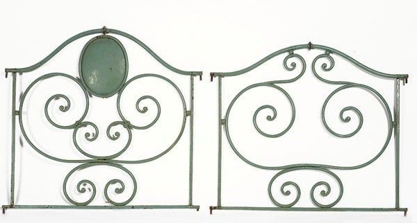 Lettino in ferro laccato verde  - Asta Antiquariato - Galleria Pananti Casa d'Aste