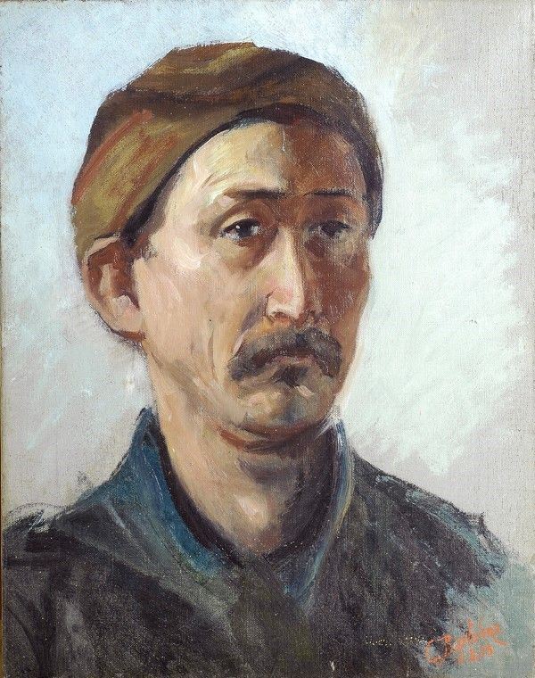 C. Bartolena : Ritratto  (1908)  - Olio su tela - Asta AUTORI DEL XIX E XX SEC - Galleria Pananti Casa d'Aste