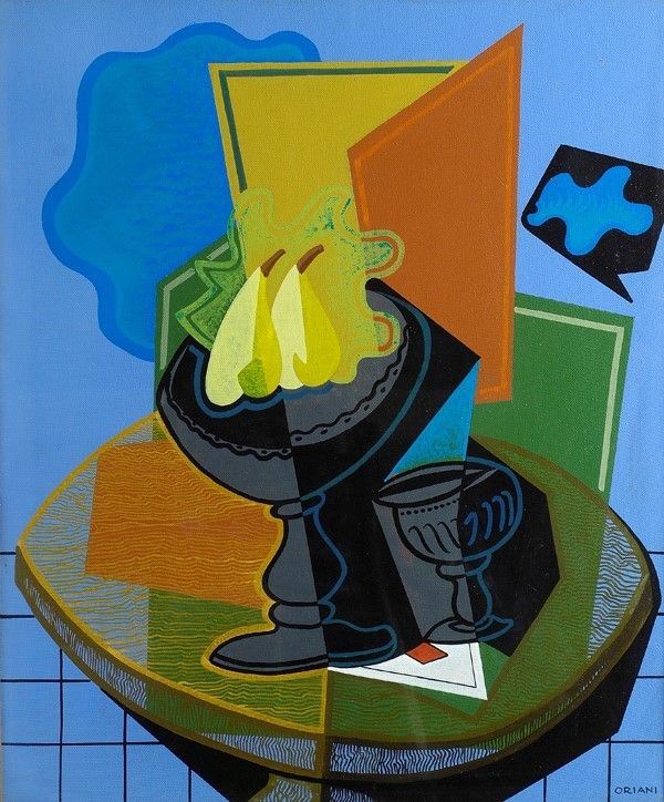 Pippo Oriani : Natura morta  (1960-65)  - Olio su tela - Auction Arte Moderna e Contemporanea Grafica ed Edizioni - Galleria Pananti Casa d'Aste