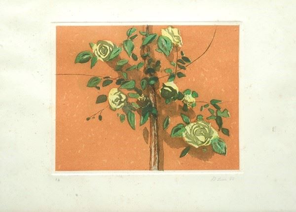 Lissa : Rose  (1982)  - Litografia - Auction ASTA A TEMPO - Autori dell'800-900, Moderni e Contemporanei, Grafica ed Edizioni - I - Galleria Pananti Casa d'Aste