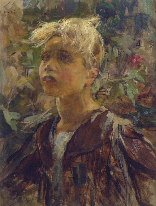 Alessandro Milesi : Ritratto di ragazzo  - Olio su tela - Auction Autori dell'800 e 900 - Galleria Pananti Casa d'Aste