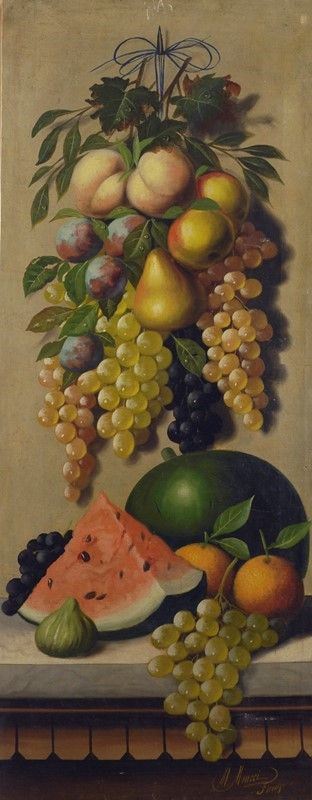 Michelangelo Meucci - Natura morta con frutta