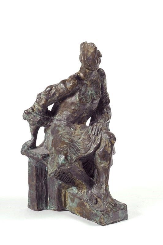Claudio Nicoli : Guerriero  - Bronzo - Asta Arte Moderna e Contemporanea - Galleria Pananti Casa d'Aste