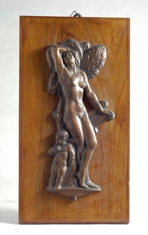 Mario Moschi : Donna con amorino  - Auction FURNISHINGS AND OBJECTS - Galleria Pananti Casa d'Aste