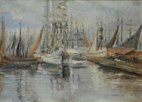 Giorgina Lattes - Barche nel porto