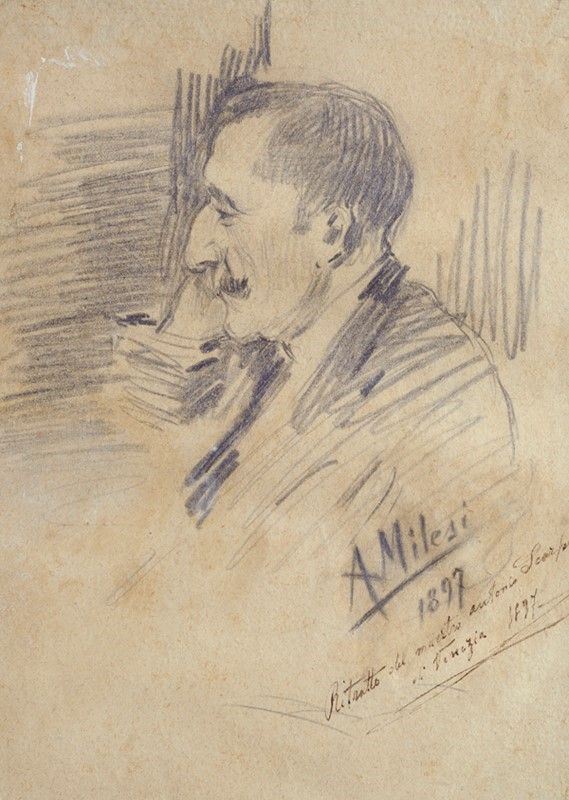 Alessandro Milesi - Ritratto del Maestro Antonio Scarpa