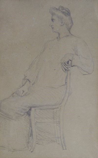 Figura Seduta (fronte); Figura Seduta e Volto (verso)