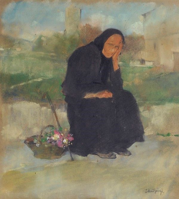 Silvio Bicchi - Figura seduta