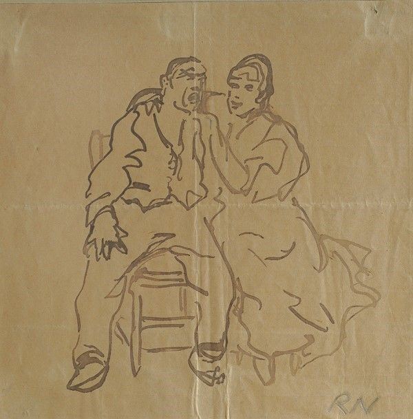 Renato Natali : Figure  - China su carta - Auction Autori dell'800 e 900 - Galleria Pananti Casa d'Aste