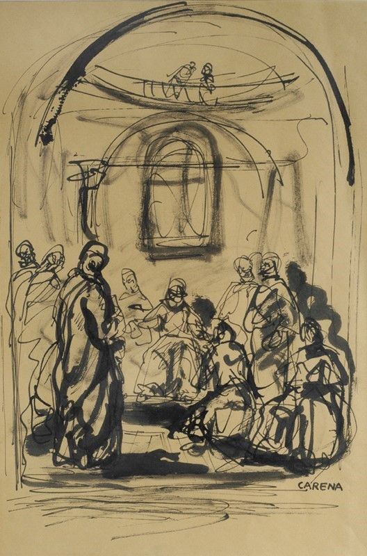 Felice Carena - Studio per composizione